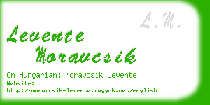 levente moravcsik business card